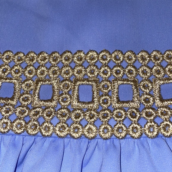 Lilly Pulitzer Girls Elize Fit & Flare Dress Blue Peri sizes Medium & Large NWT - Picture 5 of 9